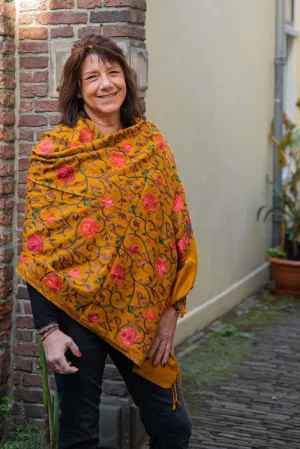 Shanila embroidery handmade scarf - romy
