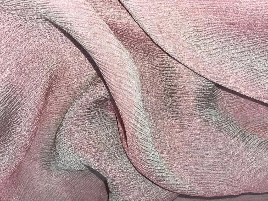 Silk chiffon  2 tone pinkish lavender fabric 44&quot; wide