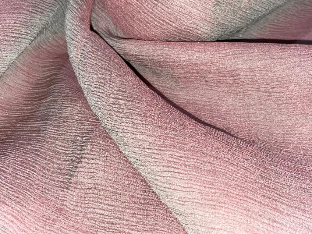 Silk chiffon  2 tone pinkish lavender fabric 44&quot; wide