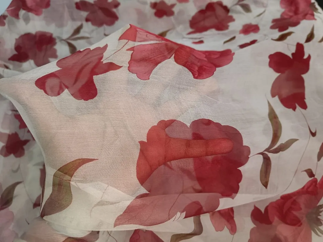 silk chiffon floral print 44" wide [11756-11759]
