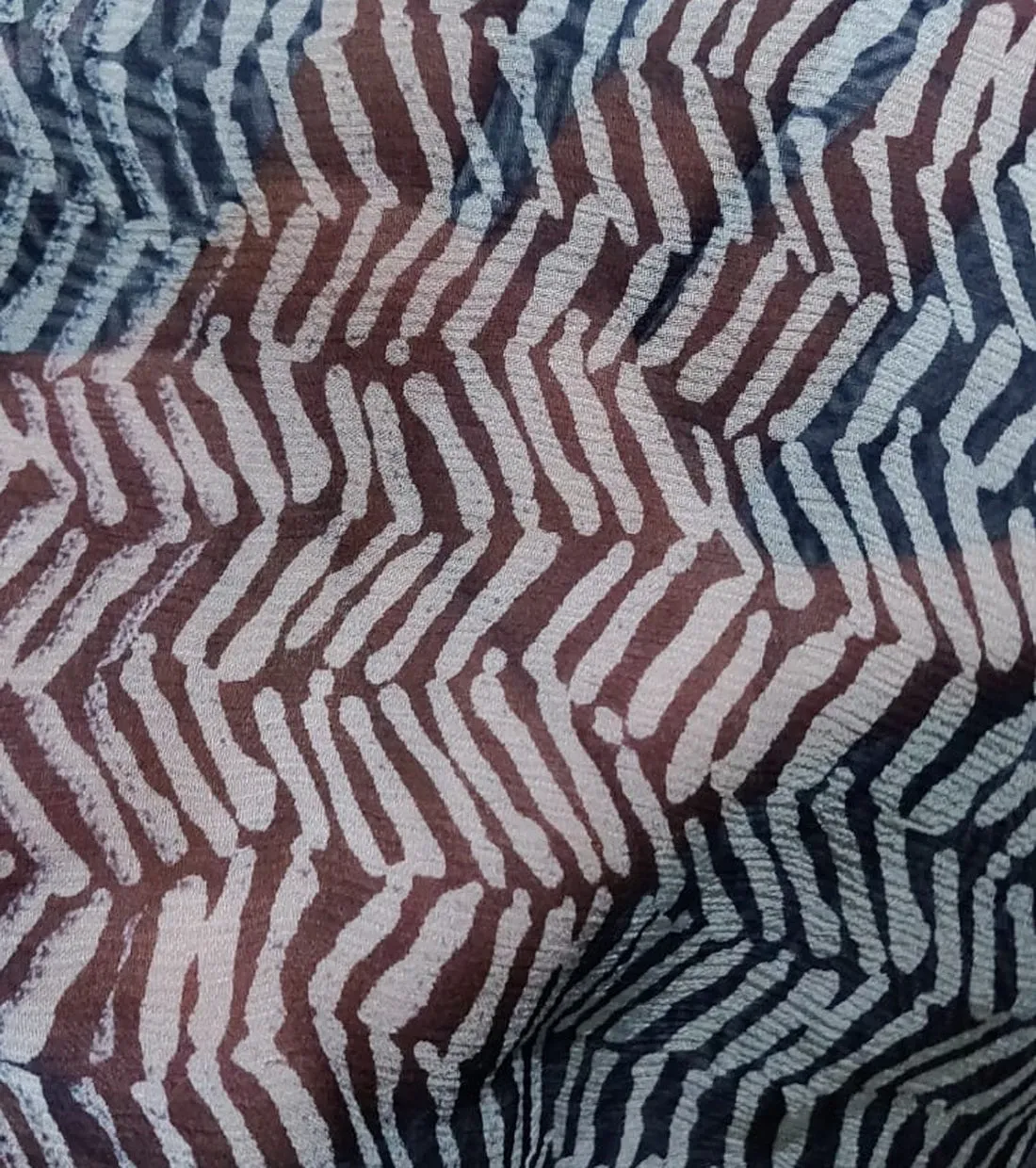 silk chiffon grey and black print 44&quot; wide.