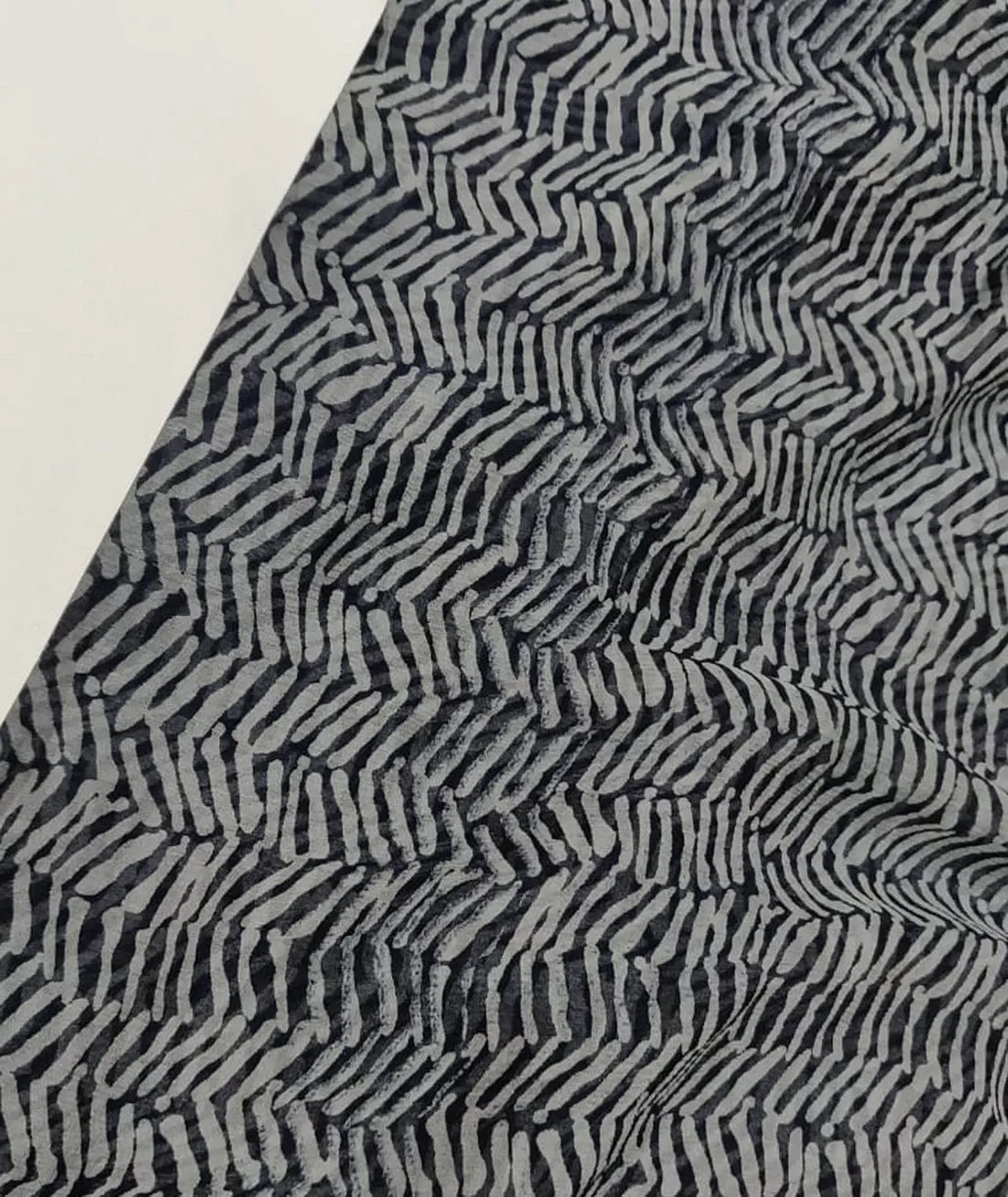 silk chiffon grey and black print 44&quot; wide.