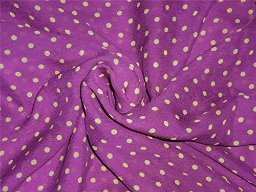 silk chiffon polka printed dusty lavender 54&quot; wide