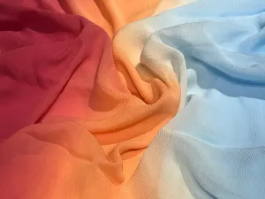 Silk Chiffon Shaded fabric 44" wide price per yard