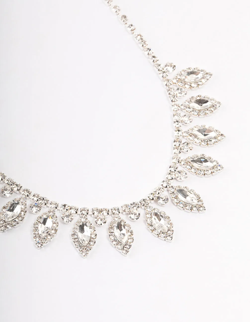 Silver Ice Crystal Diamante Hair Drape