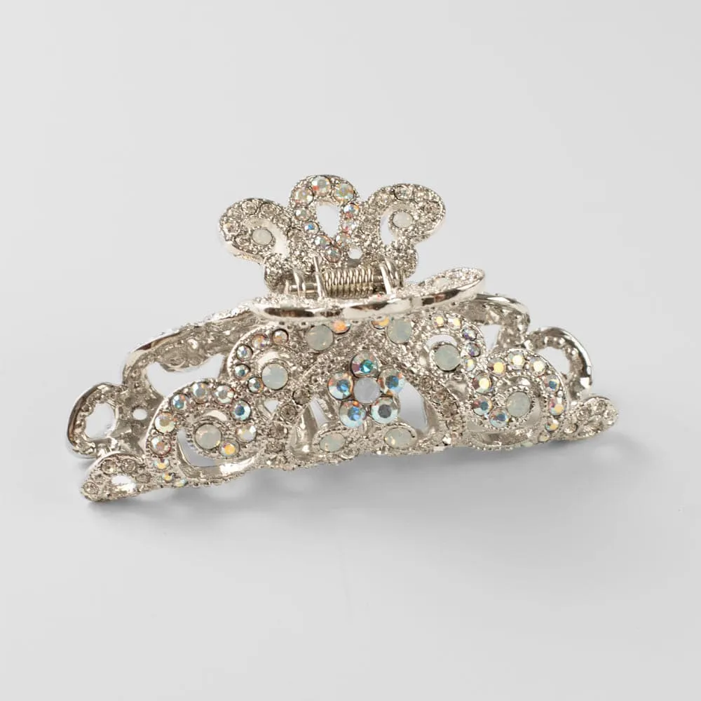 Small Crystal Crown Hair Claw Clip
