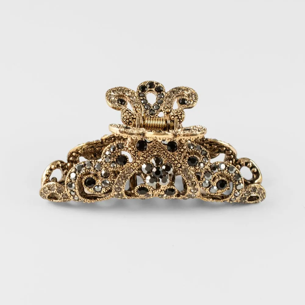 Small Crystal Crown Hair Claw Clip
