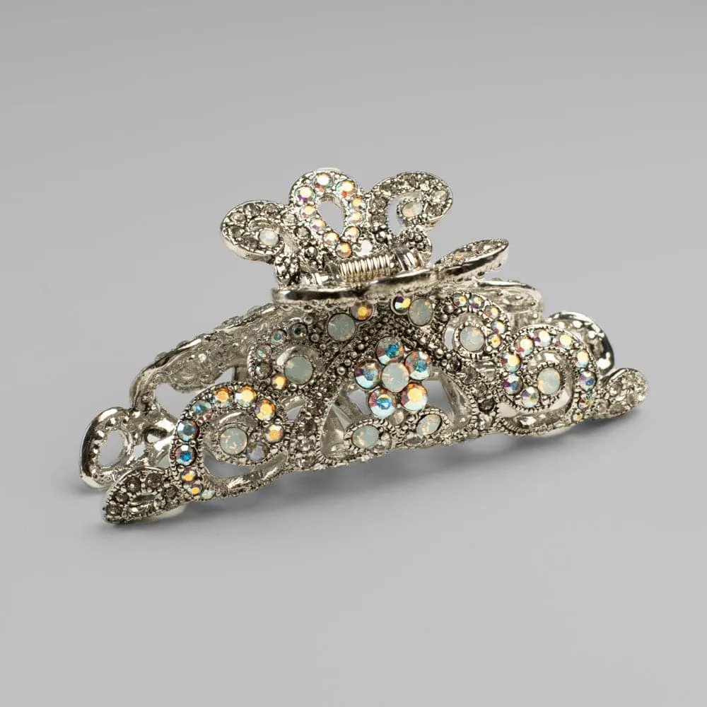 Small Crystal Crown Hair Claw Clip