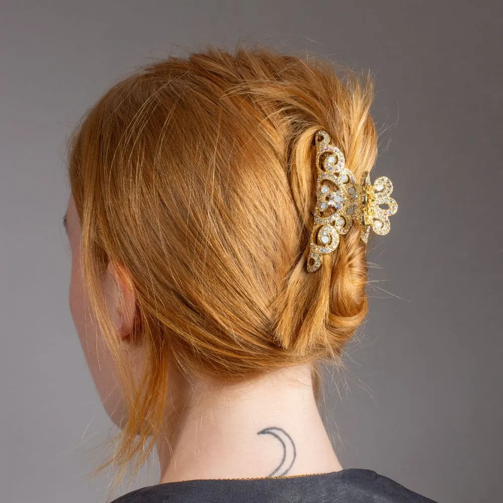 Small Crystal Crown Hair Claw Clip
