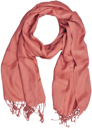 Solid Color Pashmina Womens Scarf India Clothing (Copper Red, 70 x 28 inches)