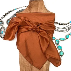 Solid Silk Wild Rag in Copper