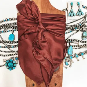 Solid Silk Wild Rag in Cranberry