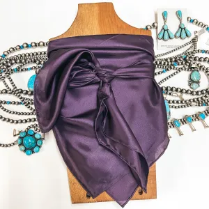 Solid Silk Wild Rag in Plum Purple