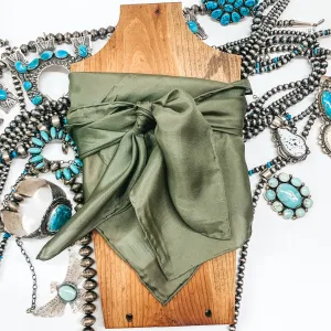 Solid Silk Wild Rag in Sage Green