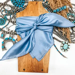 Solid Silk Wild Rag in Slate Blue