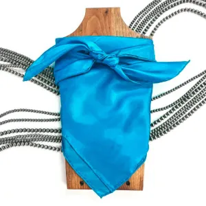 Solid Silk Wild Rag in Turquoise