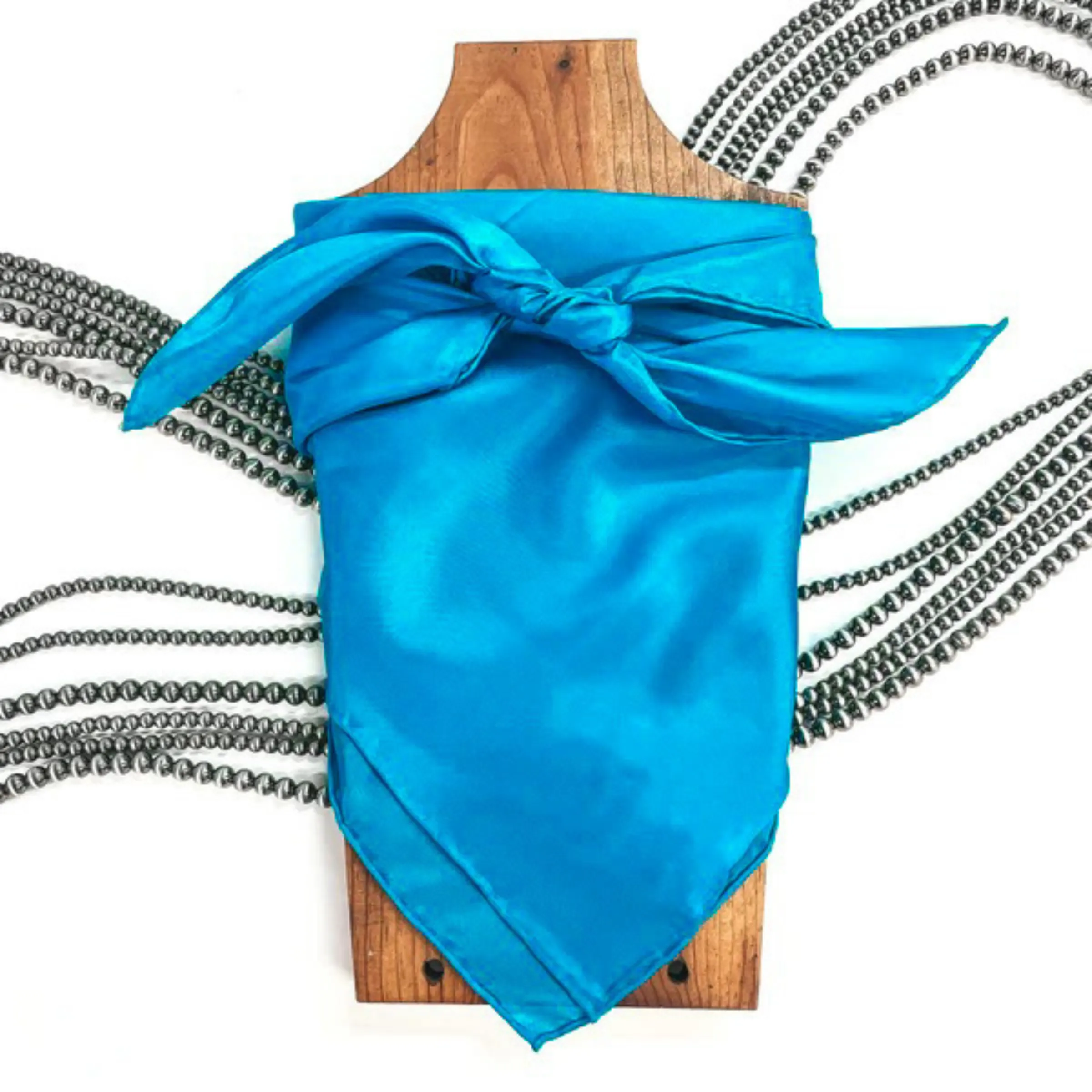 Solid Silk Wild Rag in Turquoise