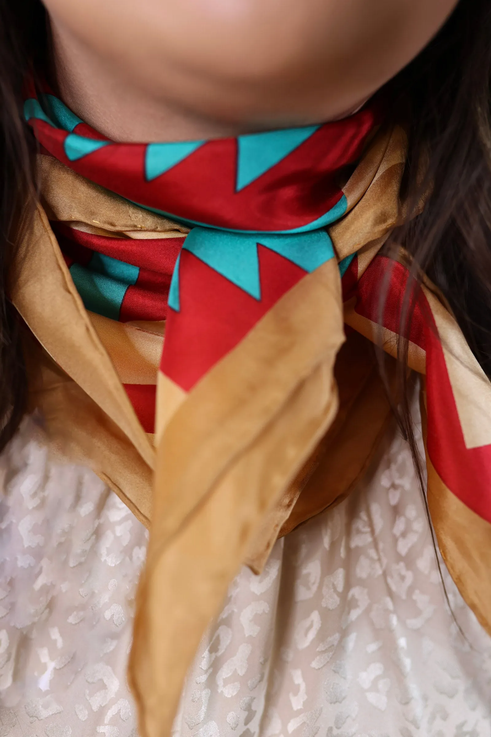 Southwest Wild Rag in Gold and Red