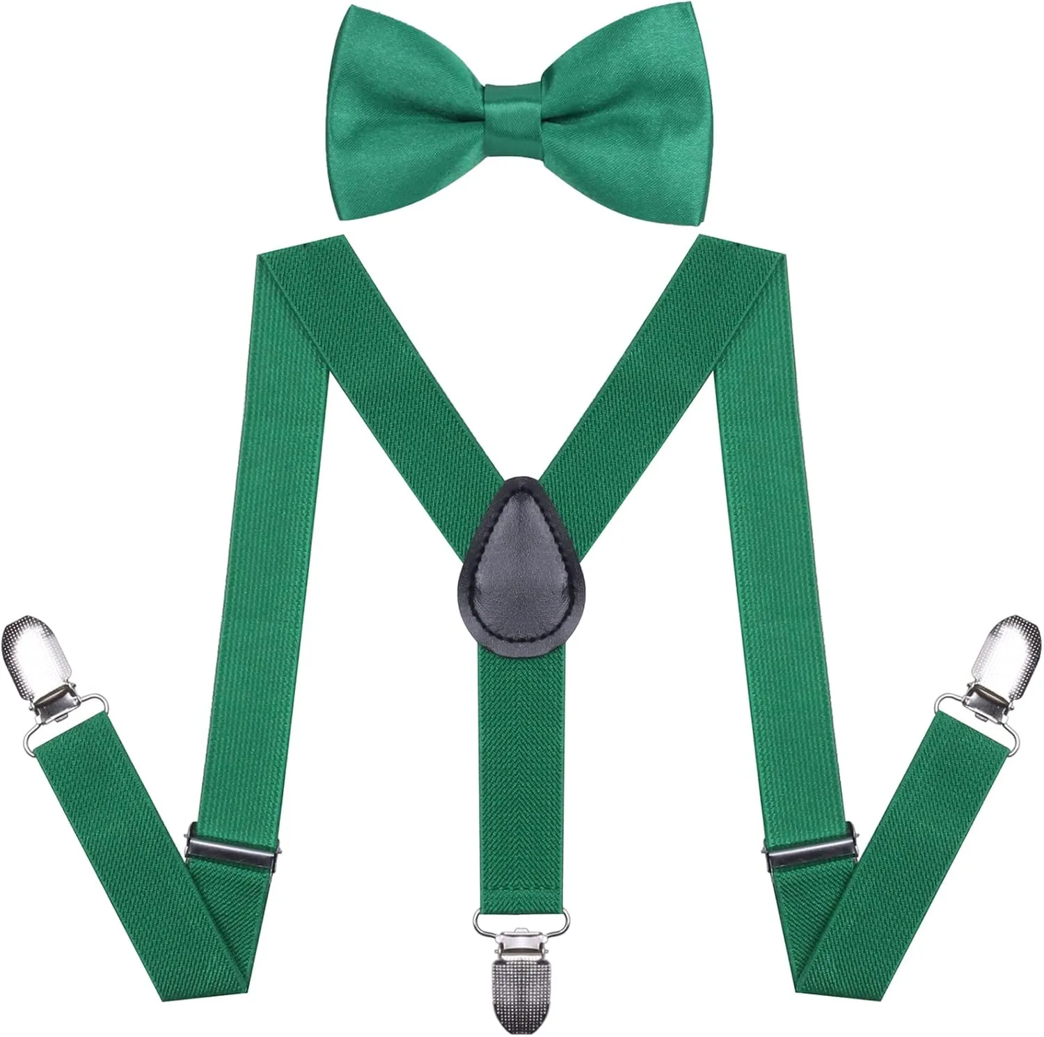 Suspenders Bow Tie for Boys and Girls Strong Metal Clips Adjustable Design Elastic Suspender Classic Accessory Set