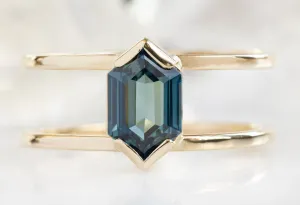 The Poppy Ring with a 1.24ct Sapphire Hexagon