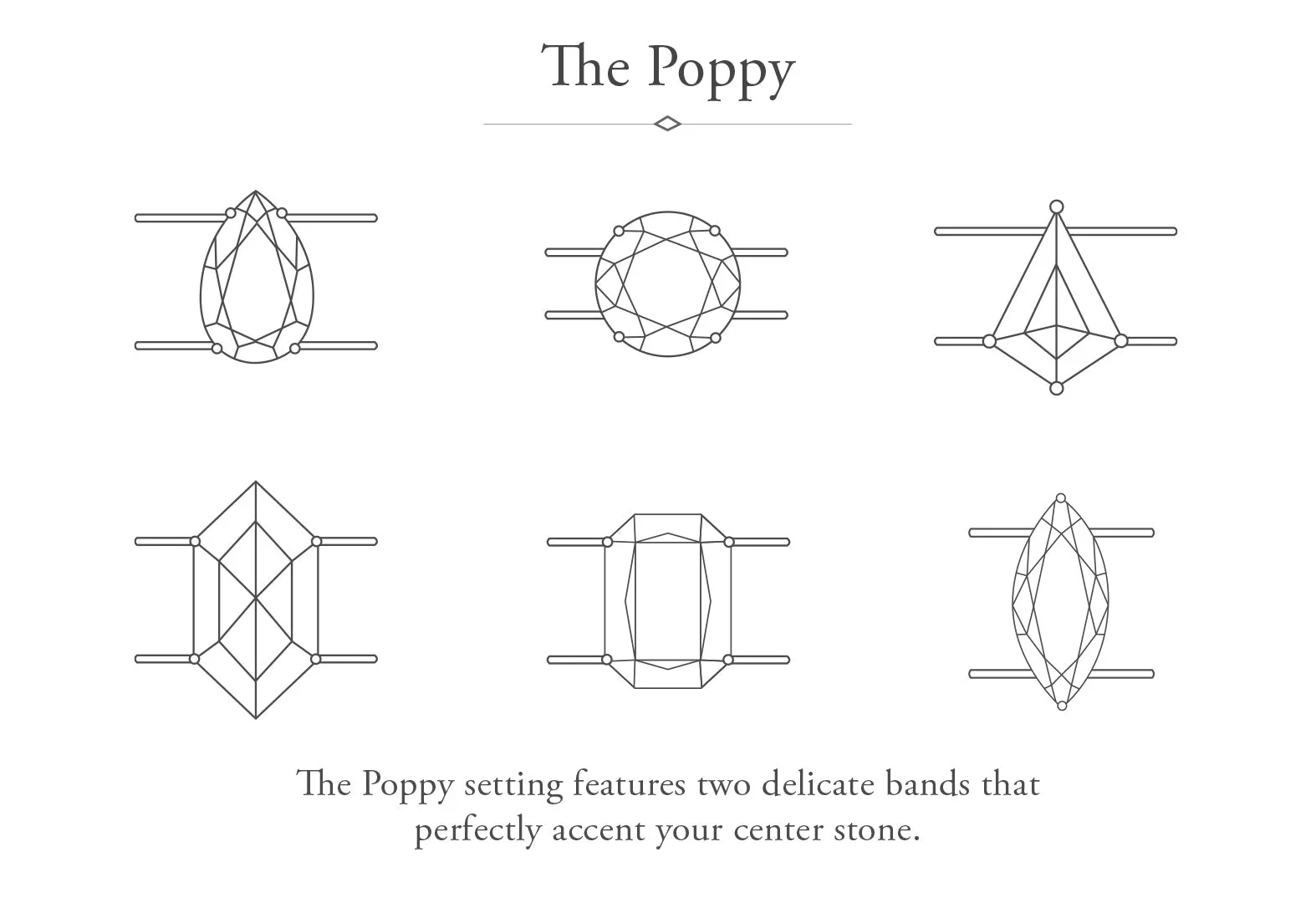 The Poppy Ring with a 1.24ct Sapphire Hexagon