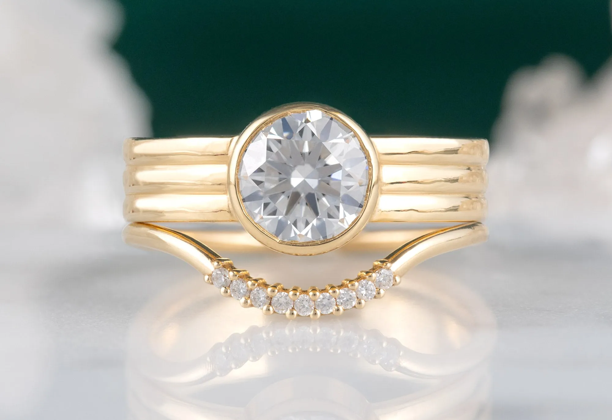 The Stratum Ring with a 1.35ct Lab Grown Round-Cut Diamond