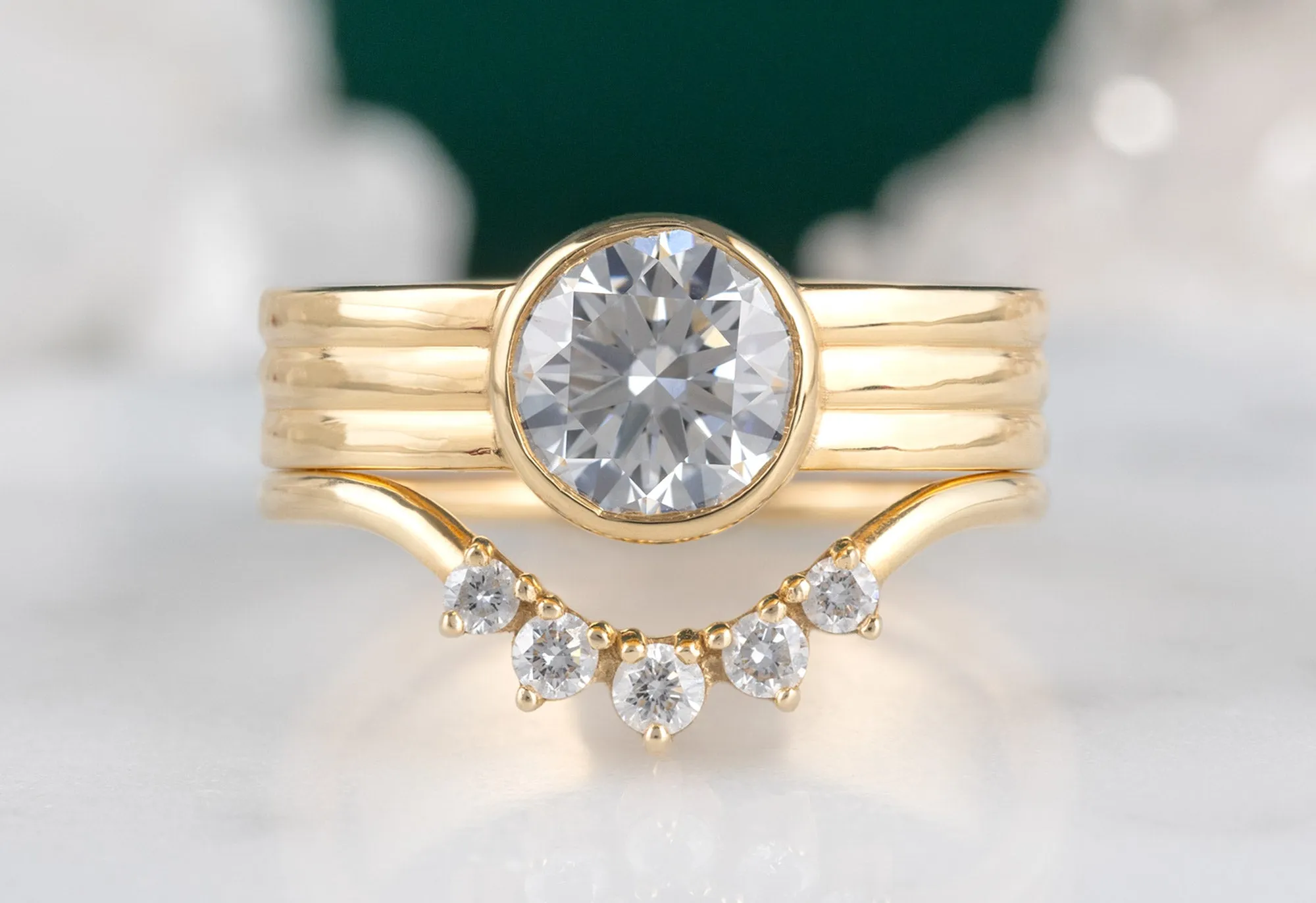 The Stratum Ring with a 1.35ct Lab Grown Round-Cut Diamond