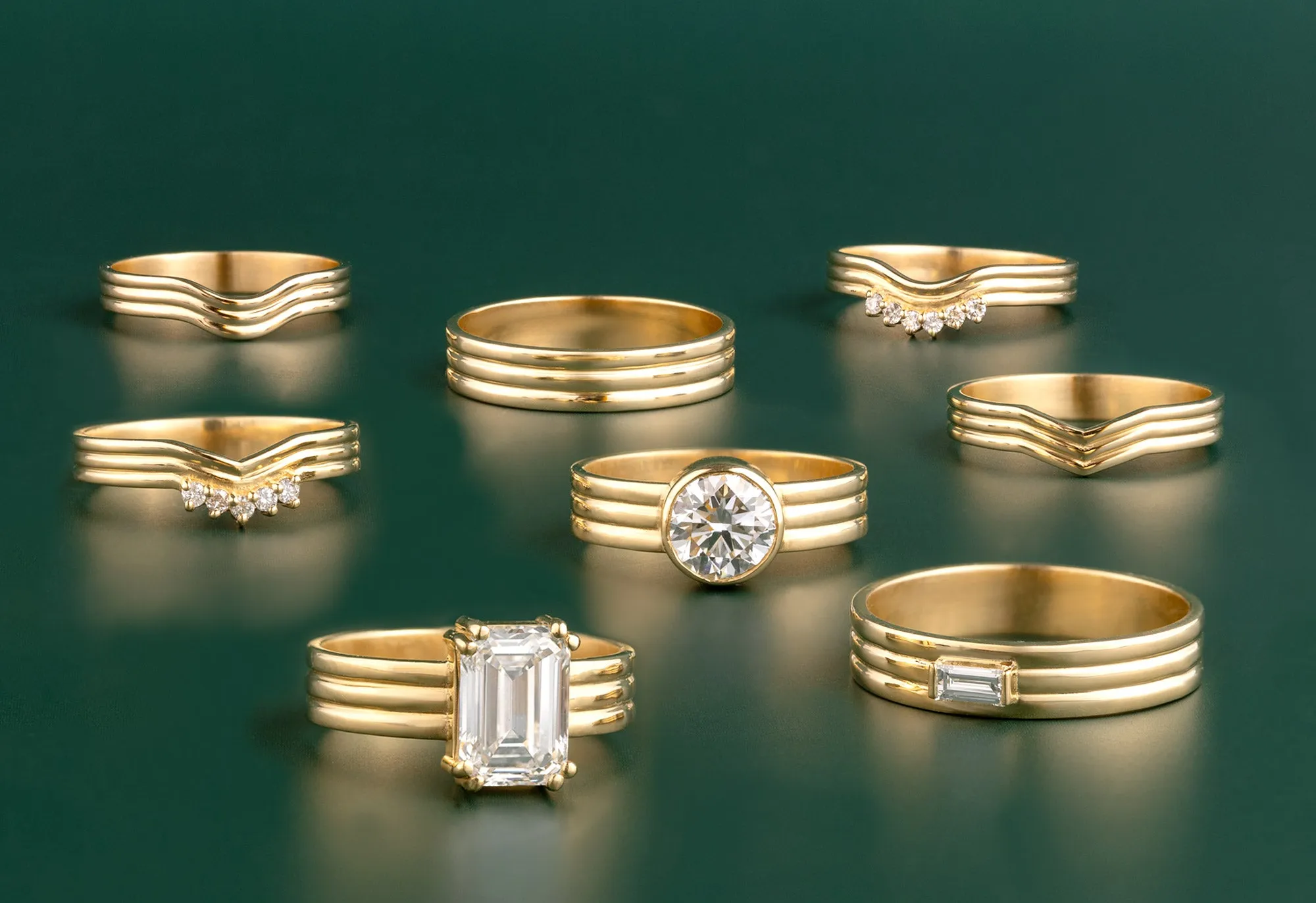 The Stratum Ring with a 1.35ct Lab Grown Round-Cut Diamond