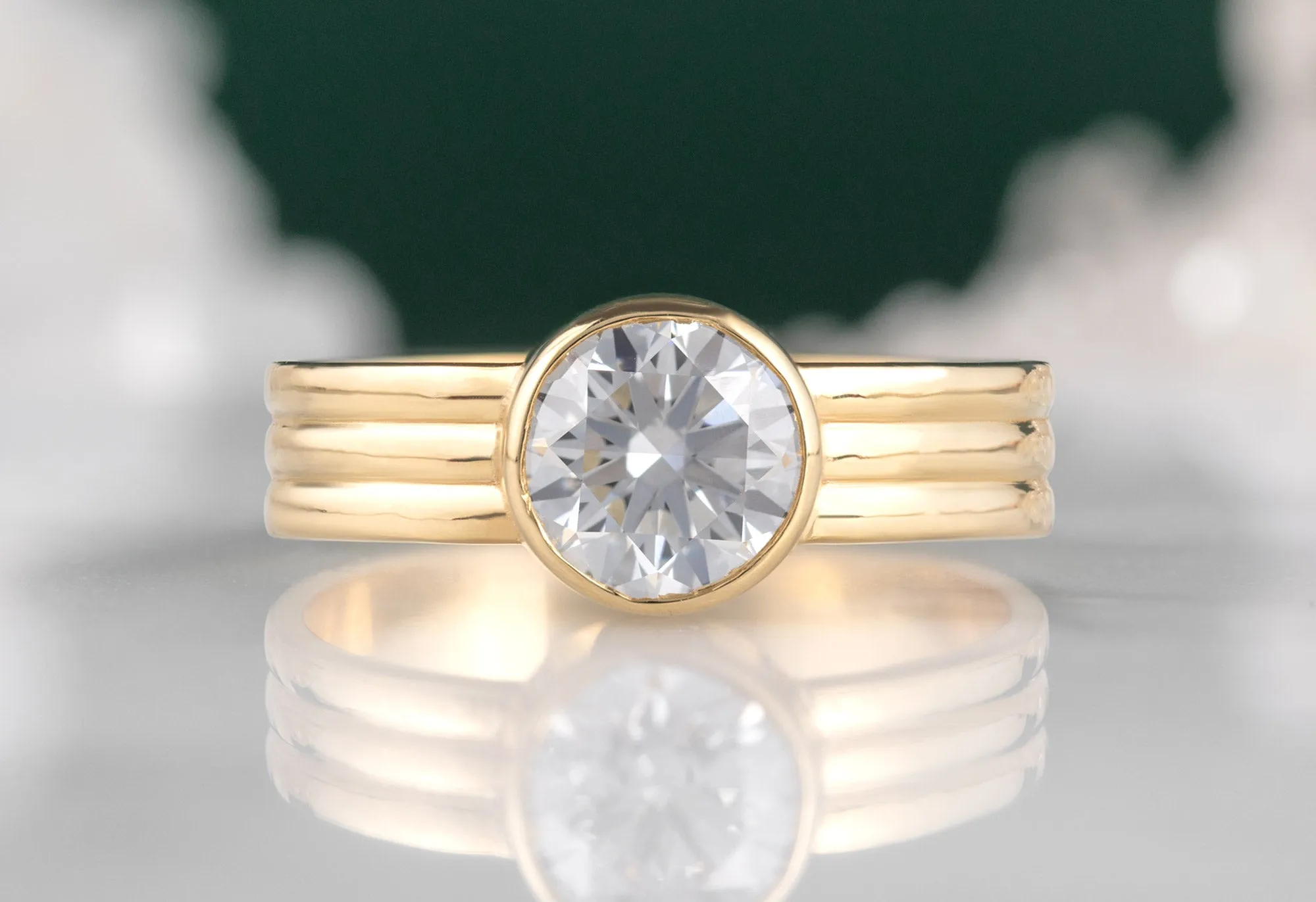 The Stratum Ring with a 1.35ct Lab Grown Round-Cut Diamond