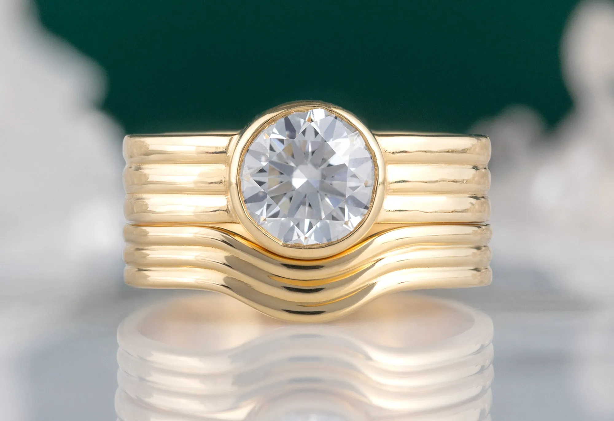 The Stratum Ring with a 1.35ct Lab Grown Round-Cut Diamond