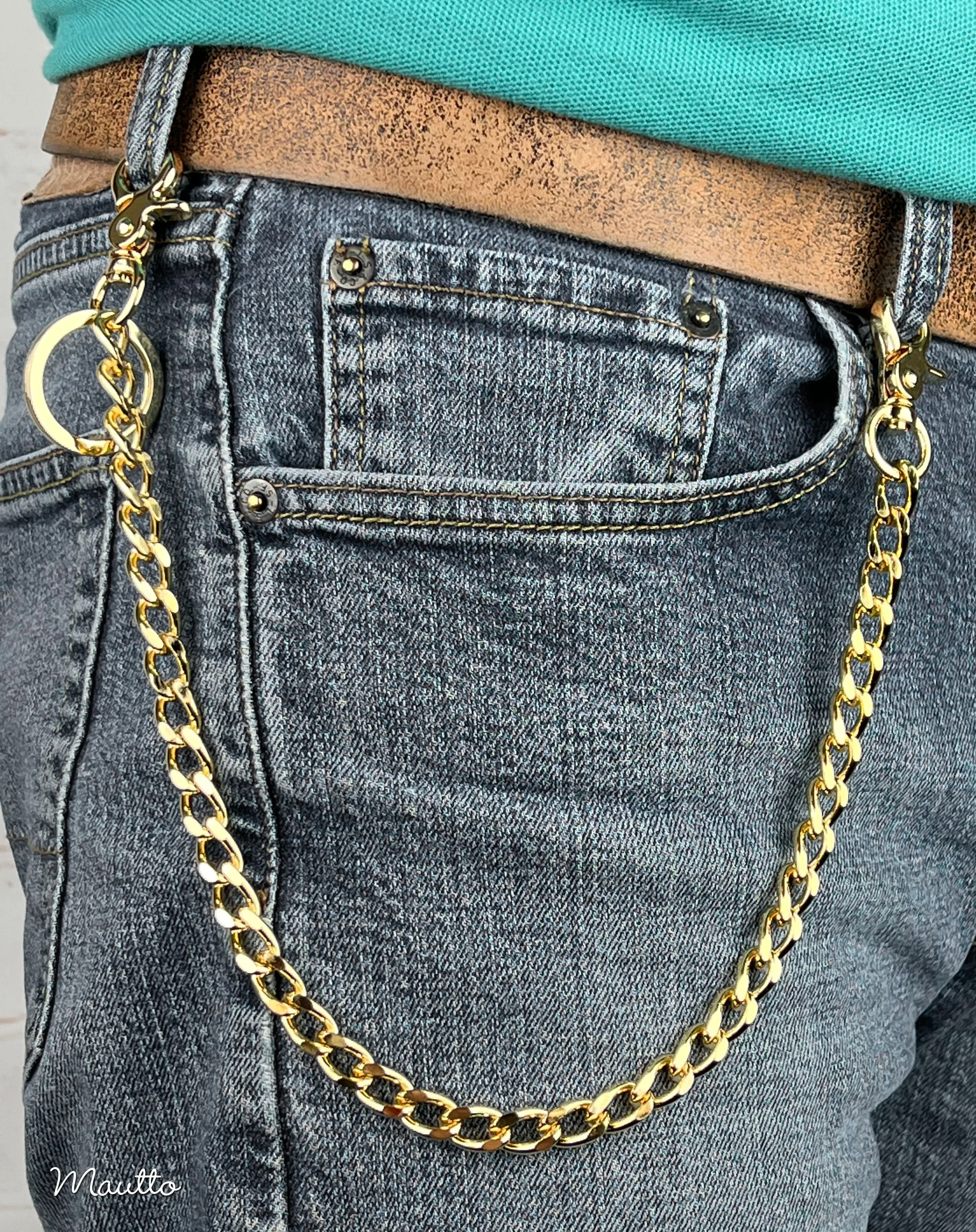 Wallet Chain / Key Tether - Standard & Long Lengths - Removable Keyring