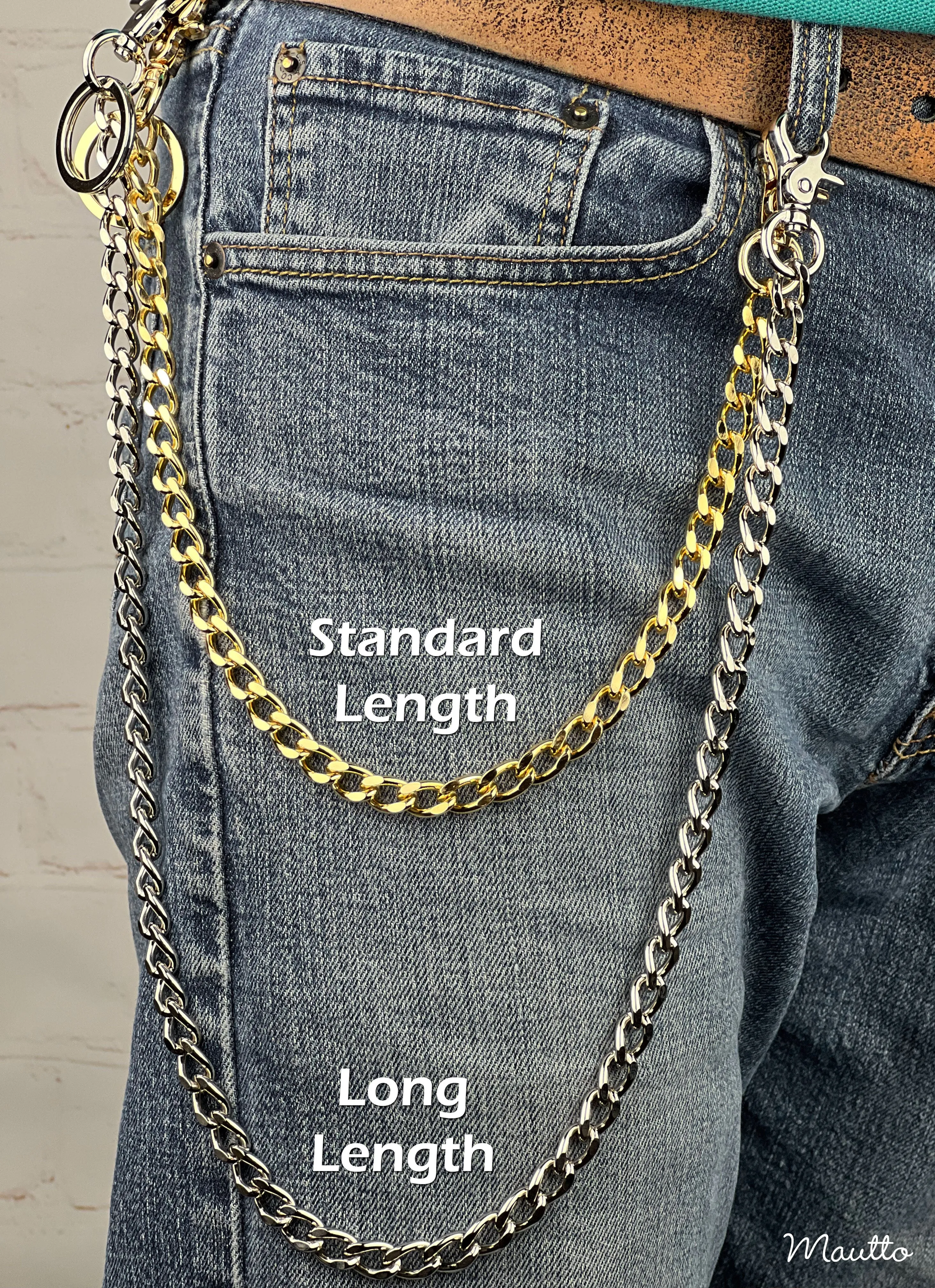 Wallet Chain / Key Tether - Standard & Long Lengths - Removable Keyring