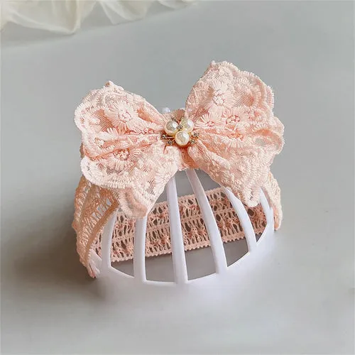 White Lace Elastic Hair Bands Headbands for Baby Girl Cute Children