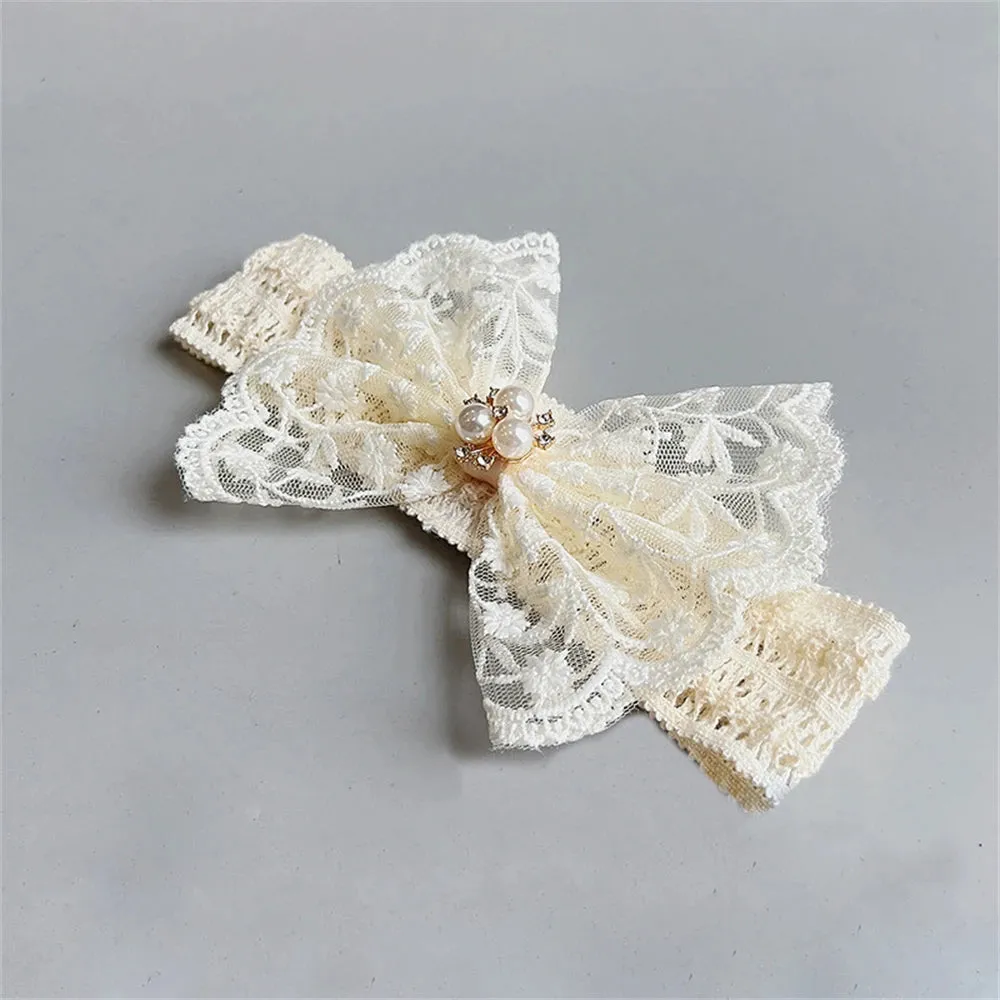 White Lace Elastic Hair Bands Headbands for Baby Girl Cute Children