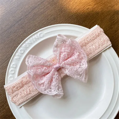 White Lace Elastic Hair Bands Headbands for Baby Girl Cute Children