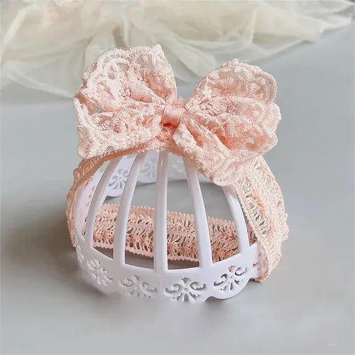White Lace Elastic Hair Bands Headbands for Baby Girl Cute Children