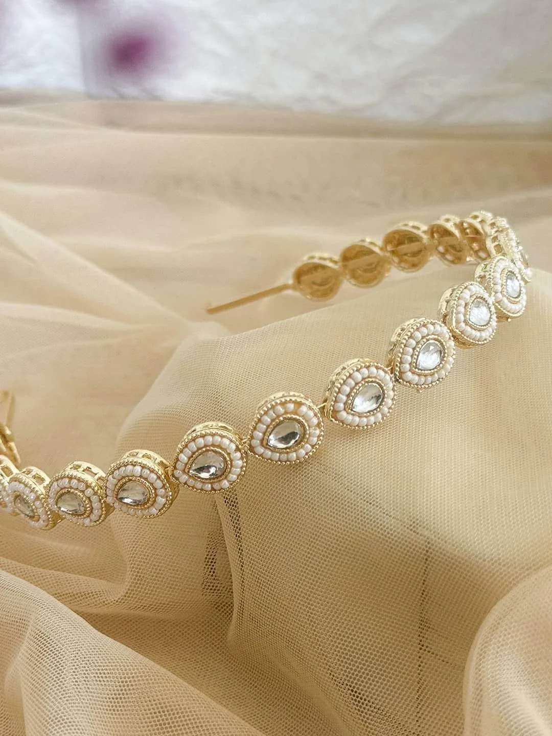 White Mini Pearl Hairband