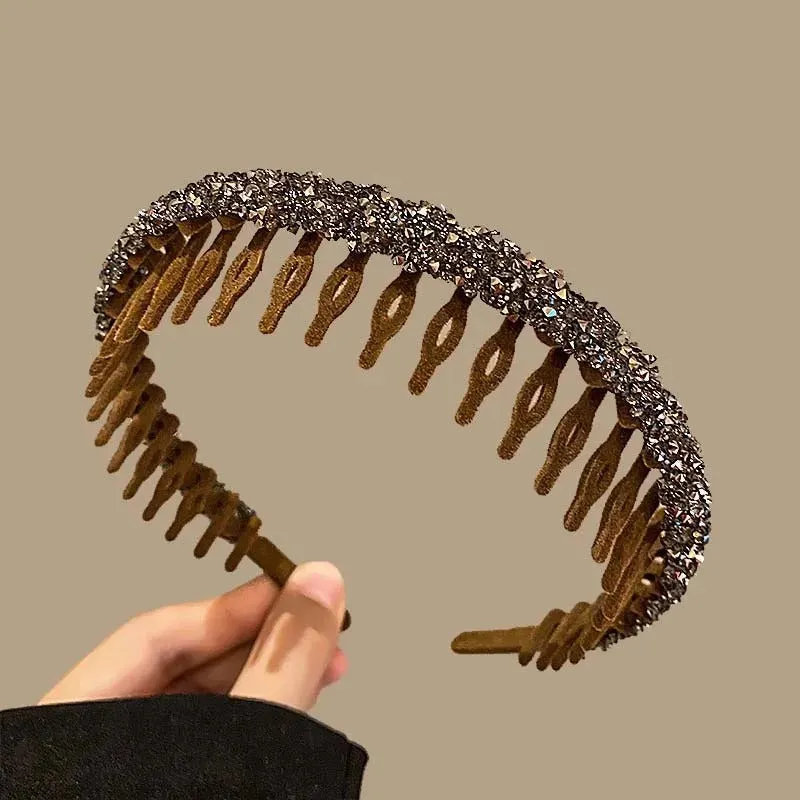 Women's Elegant and Non-slip Rhinestone Decor Hairbands