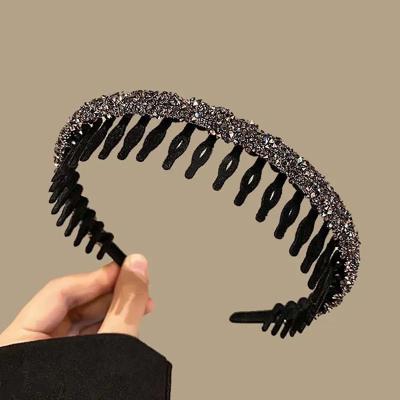 Women's Elegant and Non-slip Rhinestone Decor Hairbands
