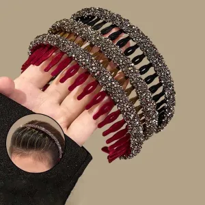 Women's Elegant and Non-slip Rhinestone Decor Hairbands