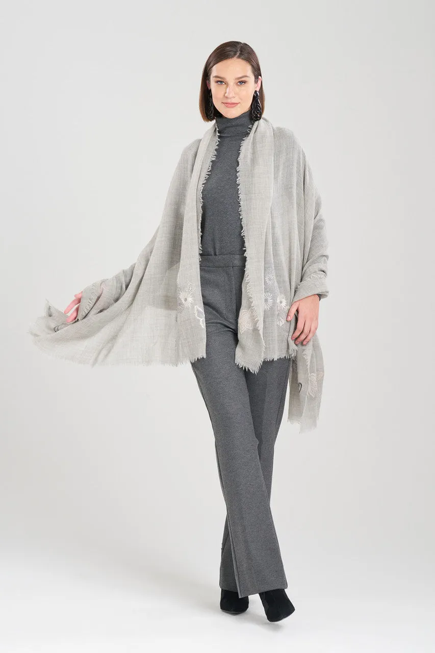Wool Embroidered Scarf