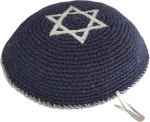 Zion Judaica Quality Knit Kippahs Bulk Packs Knitted Kippot and Single Hand-Knit Kippas Kipa Clips Included
